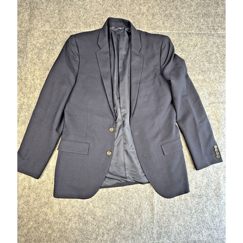 J Crew Voyager Thompson Sport Coat 2 Button Notch Lapel Navy Blue Men's Size 38R